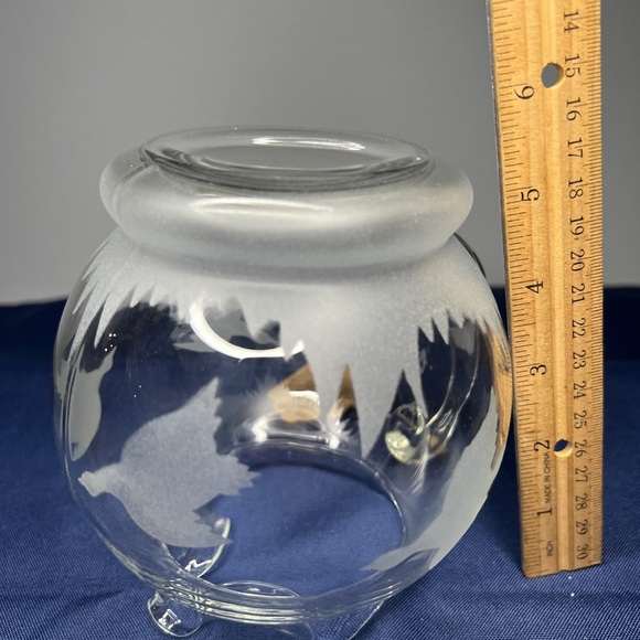 Clear Glass Pitcher with Etched Design - Picture 5 of 6